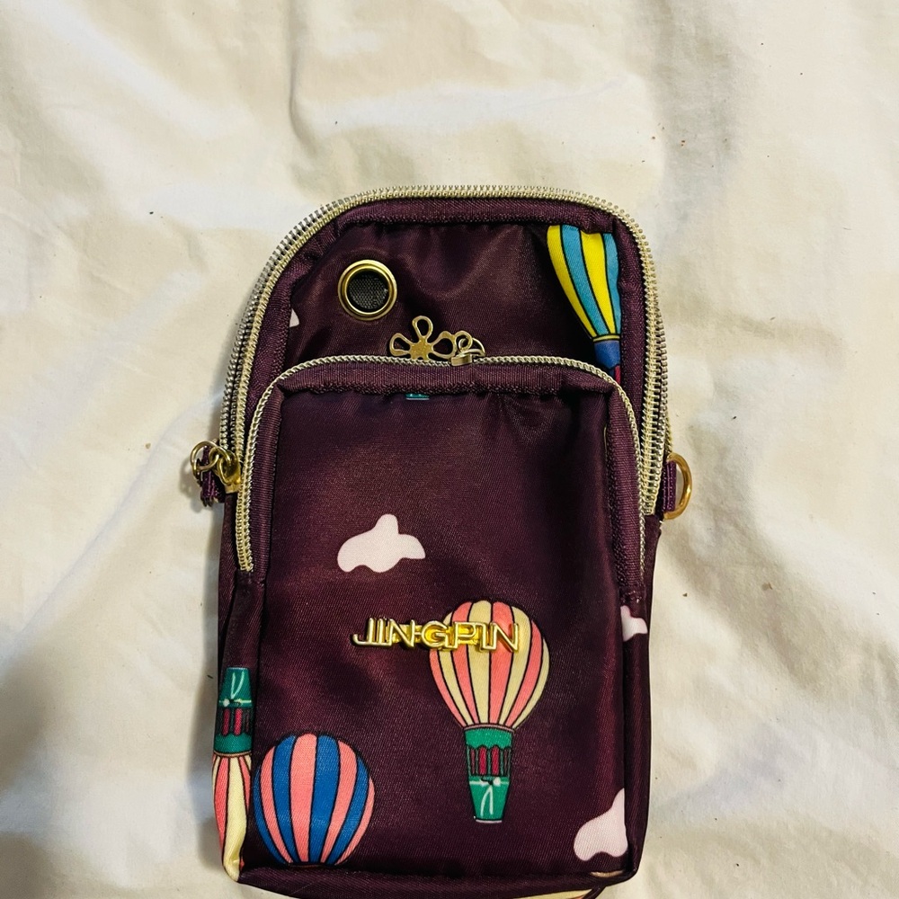 JINGPIN Maroon Hot Air Balloon Crossbody Pouch